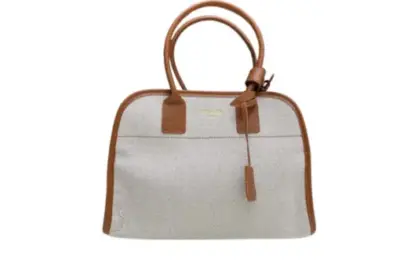 Prada Mini Crochet Leather Bucket Bag Brown Gray