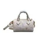 LV Nano Speedy Handbag Monogram Empreinte Cream
