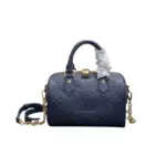 LV Speedy Bandoulière 20 Monogram Handbag Navy Blue