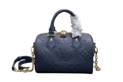 LV Speedy Bandoulière 20 Monogram Handbag Navy Blue