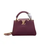 LV Capucines Bag Burgundy Taurillon Leather