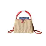 LV Louis Vuitton Capucines Bag Red