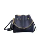 LV Bella Mahina Leather Bag Navy