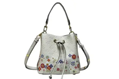 LV NéoNoé MM Bucket Bag White Monogram