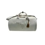 Prada Canvas Duffle Bag White