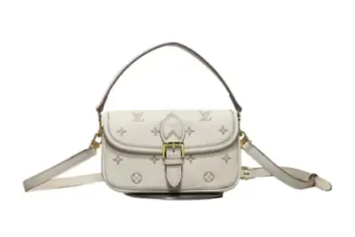 LV Diane Bag Crème Monogram Empreinte Leather