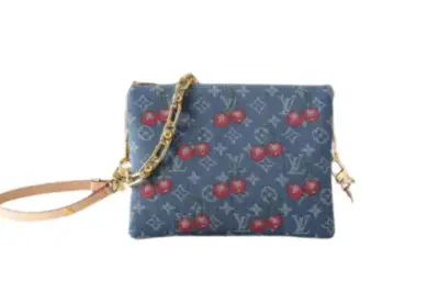LV x TM Cherry Coussin PM Monogram Denim Bag
