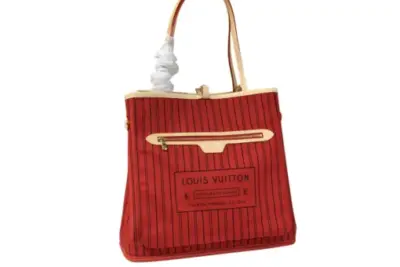 LV Neverfull Bandoulière Inside Out MM Monogram Canvas Bag Red