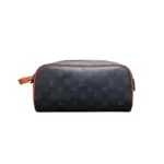 LV Dopp Kit Monogram Eclipse Canvas Bag Sunrise Orange