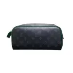 LV Dopp Kit Monogram Eclipse Canvas Bag Bamboo Green