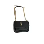 YSL NIKI Messenger Leather Black Bag Mini