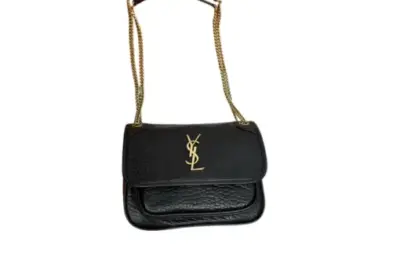 YSL NIKI Messenger Leather Black Bag Mini