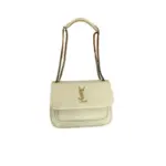 YSL NIKI Messenger Leather Blanc Vintage Bag Mini