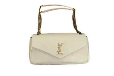 YSL CALYPSO Medium Lambskin White
