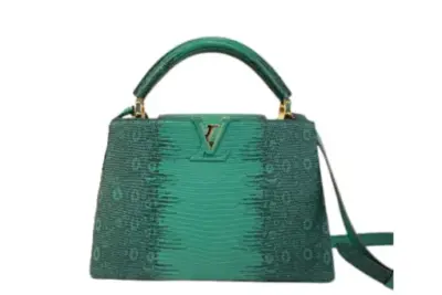 LV Capucines Mini Handbag Green Taurillon Leather