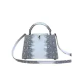 LV Capucines Mini Handbag White Taurillon Leather