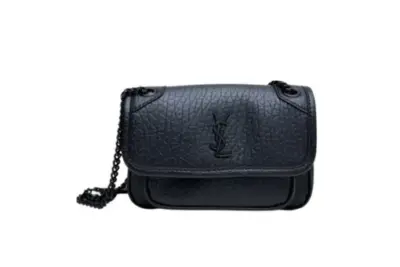 YSL Niki Mini Shoulder Bag All Black