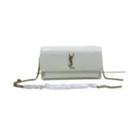 YSL Cassandre Strap Leather Bag White