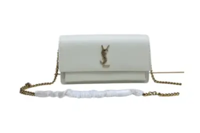 YSL Cassandre Strap Leather Bag White