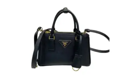 Prada Galleria Mini Saffiano Leather Tote Bag Black