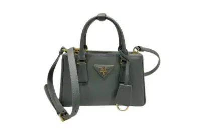 Prada Galleria Mini Saffiano Leather Tote Bag Olive Green