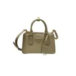 Prada Mini Galleria Saffiano Leather Handbag Neutral Light Beige