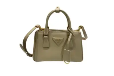 Prada Mini Galleria Saffiano Leather Handbag Neutral Light Beige