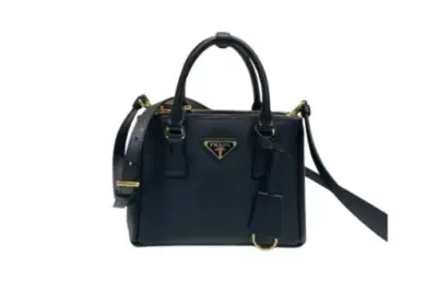Prada Galleria Saffiano Leather Handbag Neutral Black