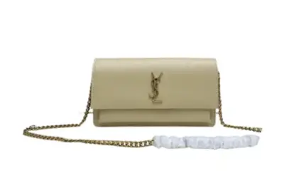 YSL Cassandre Strap Leather Bag Beige