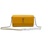 YSL Cassandre Strap Leather Bag Yellow