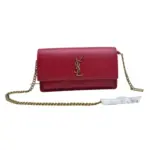 YSL Cassandre Strap Leather Bag Red