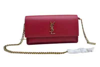 YSL Cassandre Strap Leather Bag Red