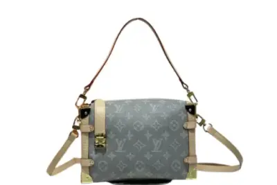 LV Side Trunk MM Monogram Denim Bag Gray