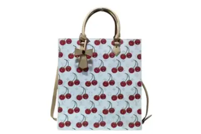 LV Monogram Cerises Sac Plat Bag White