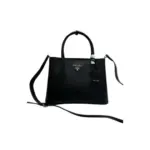 Prada Saffiano Cuir Medium Bag Black
