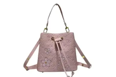 LV NéoNoé BB Bucket Bag Pink Embossed Monogram Cherry