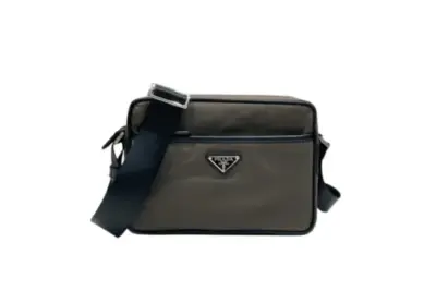 Prada Re Nylon Saffiano Leather Shoulder Bag Forest Green