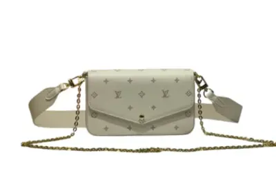 LV Pochette Félicie Monogram Empreinte Leather White
