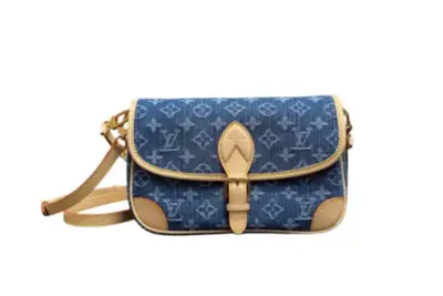 LV Diane Satchel Bag Monogram Denim Canvas