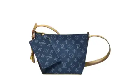 LV Denim Remix Hills Pochette Bag Blue