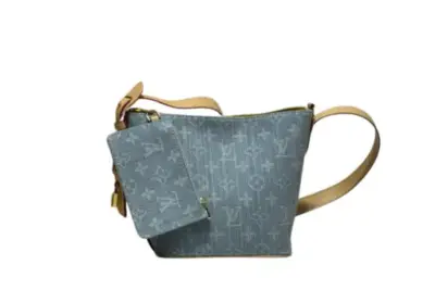 LV Denim Remix Hills Pochette Bag Cyan