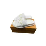 LV x Takashi Murakami Slipper 6AM Flat Mule White With Logo
