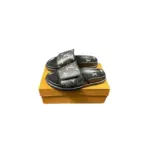 LV Slipper Strap 6AM Flat Mule Black