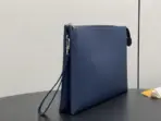 LV Clutch Pochette Voyage MM Bag Taiga leather Deep Navy Blue - Image 3