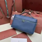 Loro piana Extra Pocket Bag Cold Denim Blue