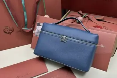 Loro piana Extra Pocket Bag Cold Denim Blue