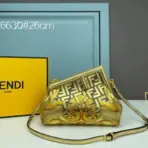 Fendi First Luxury Gold Shoulder Bag
