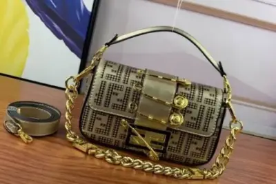 Fendi Bag Gold & Stone