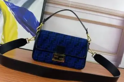 Fendi Baguette Bag Black Blue