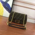 Fendi Bag Beige & Gold Chain